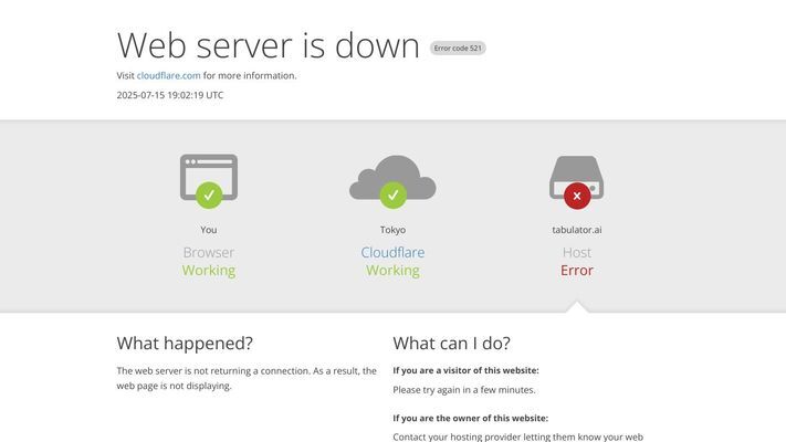 When the web server goes down, even the error page can struggle to load