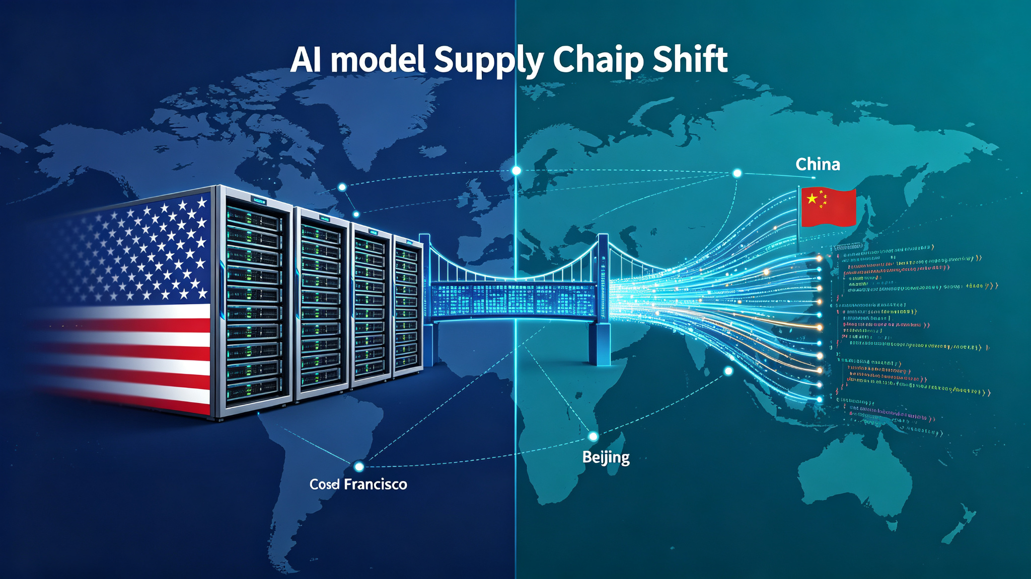 AI model supply chain shift from US closed-source to Chinese open-source