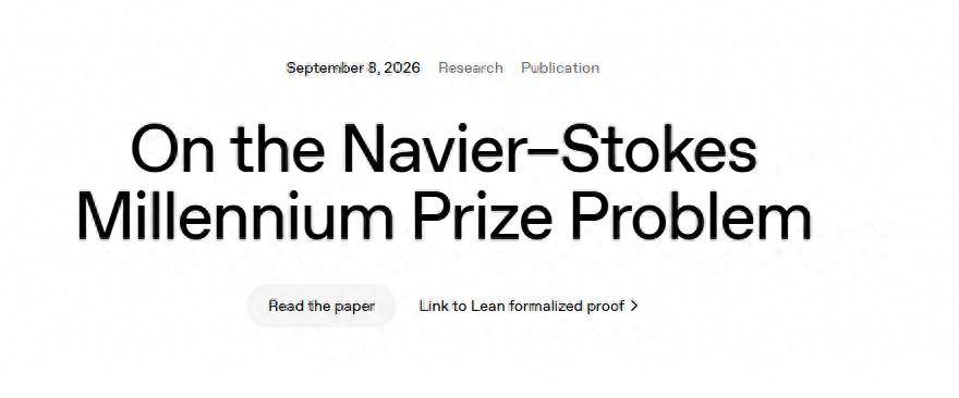 OpenAI's official paper page for the Navier-Stokes solution