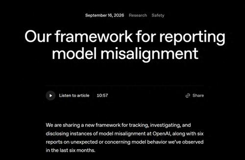 OpenAI misalignment framework