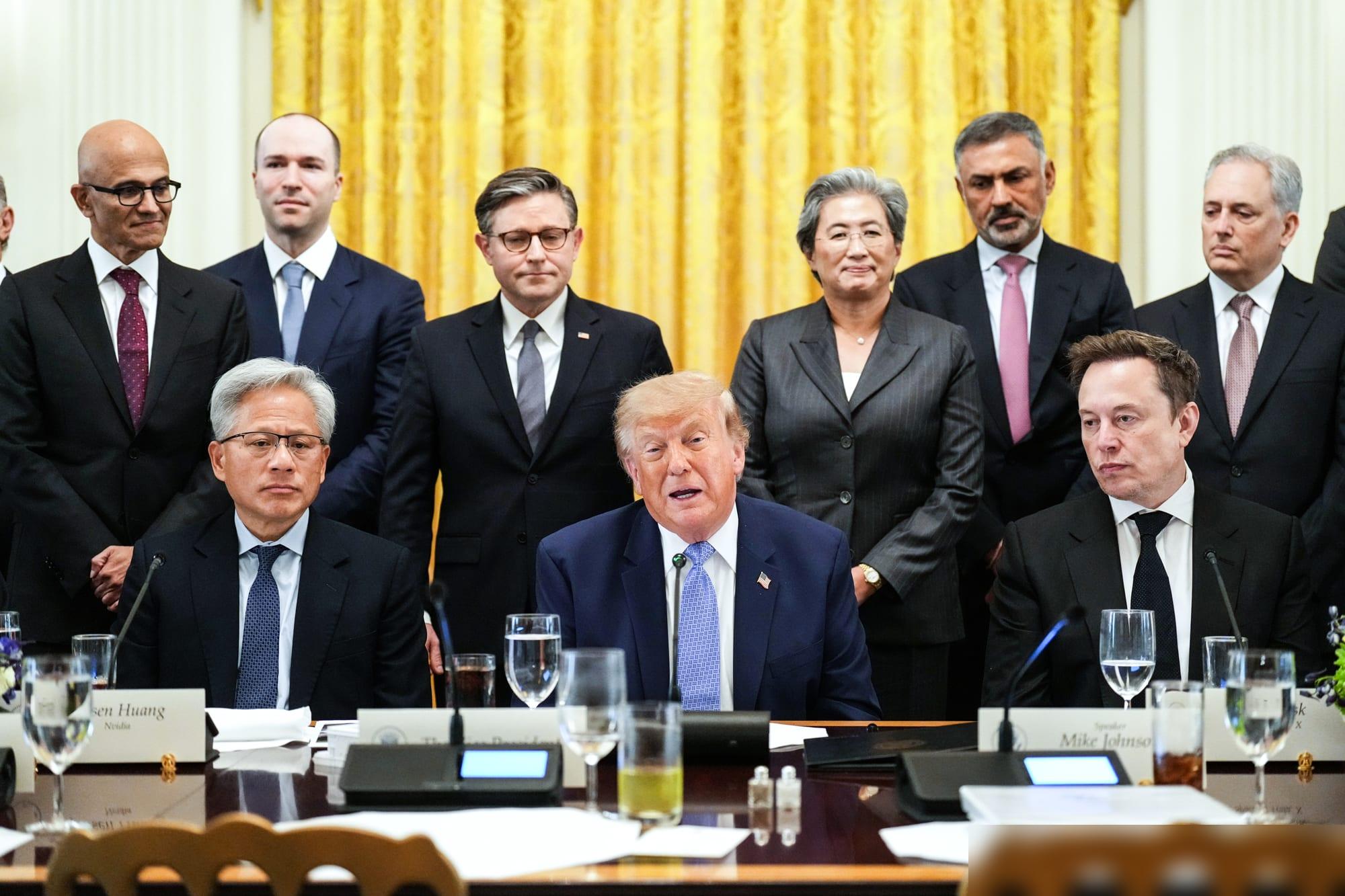 Trump with AI executives at the White House