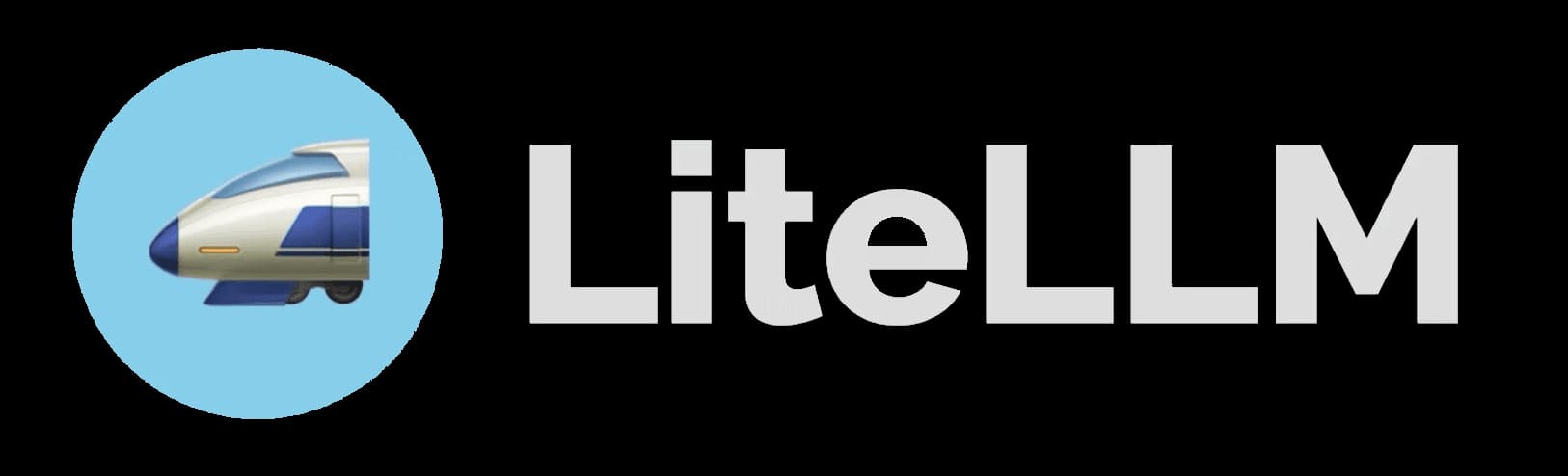 LiteLLM logo on black background