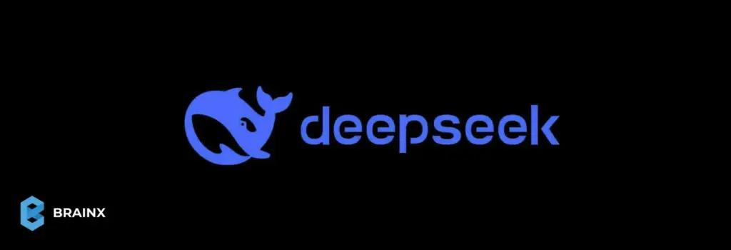 DeepSeek logo on dark background