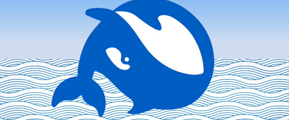 DeepSeek logo — blue whale on waves
