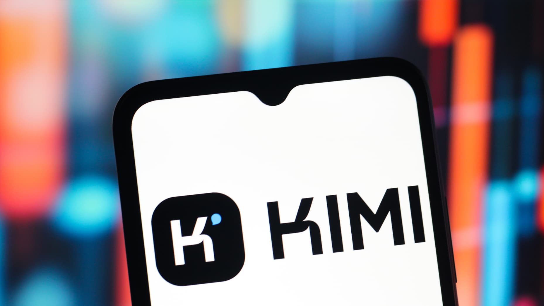 Kimi AI logo displayed on a smartphone screen